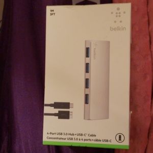 Belkin 4-port USB 3.0 hub + USB C cable